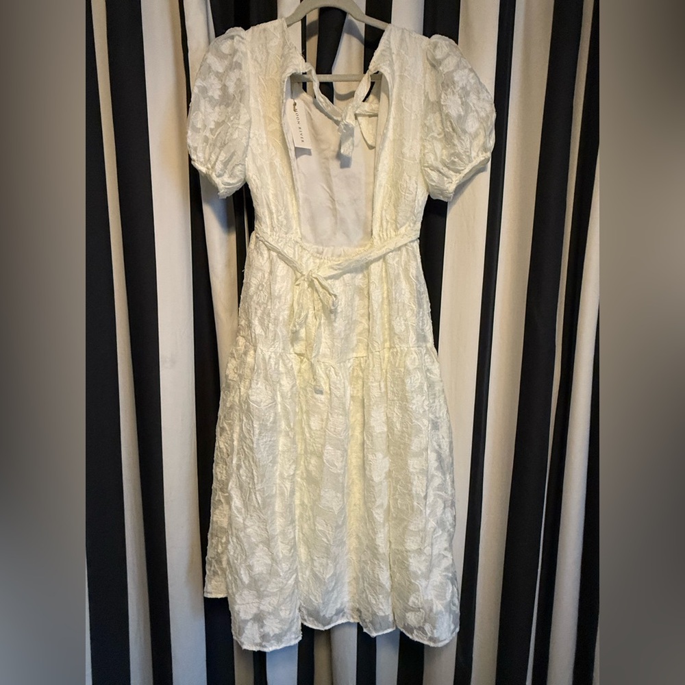 Moon River White Lace Midi Dress - Picture 4 of 4